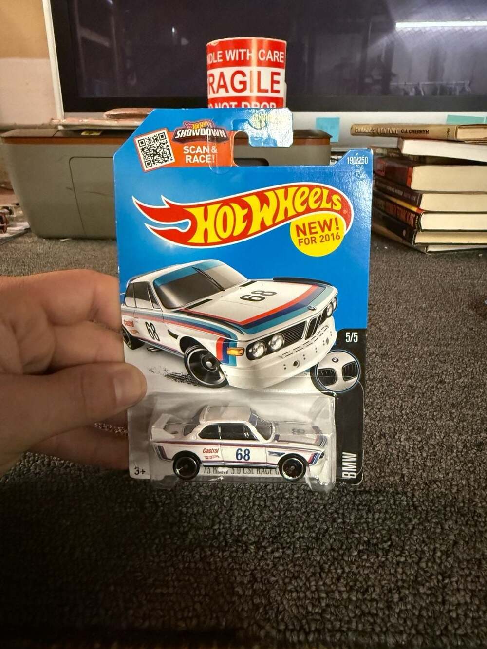 Hot Wheels '73 BMW 3.0 CSL Race Car White 190/250